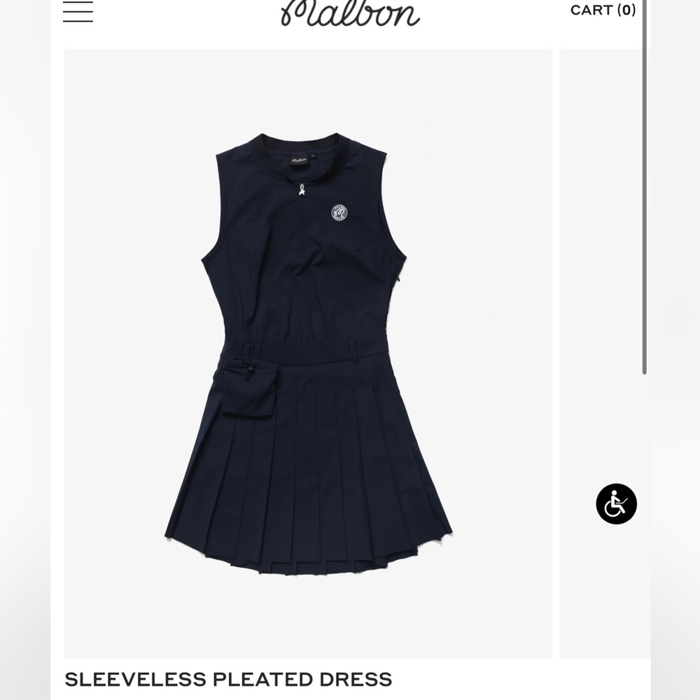 MALBON SLEEVELESS PLEATED DRESS